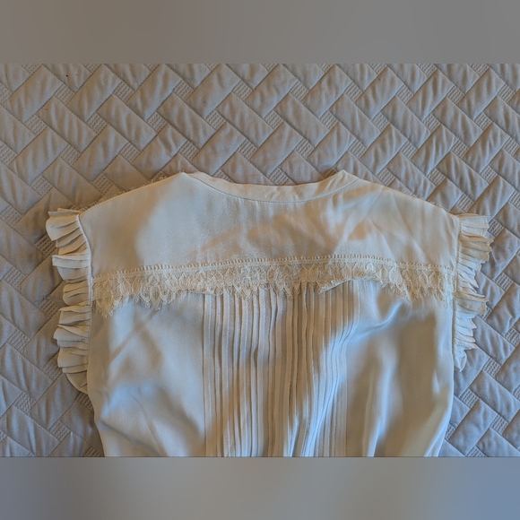 Rebecca Taylor Ivory Lace Victorian Secretary Sheath Career Dress sz 2 - Picture 10 of 16